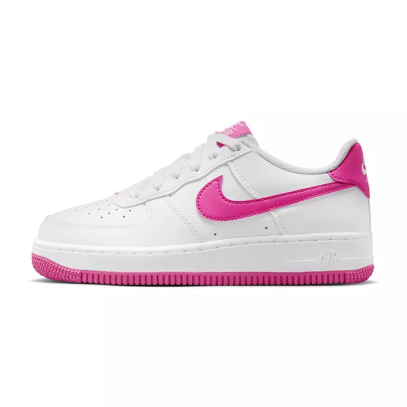 Baskets Enfant En Cuir Blanc Et Rose