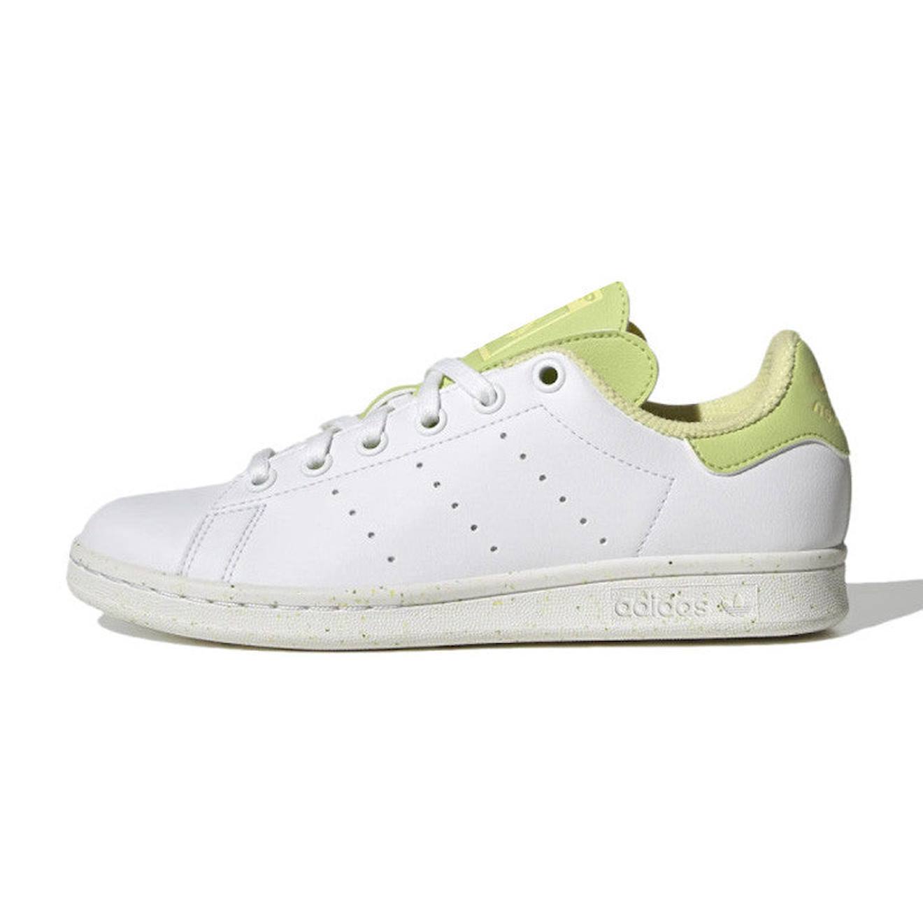 Baskets Enfant En Cuir Blanc, Vert Pomme