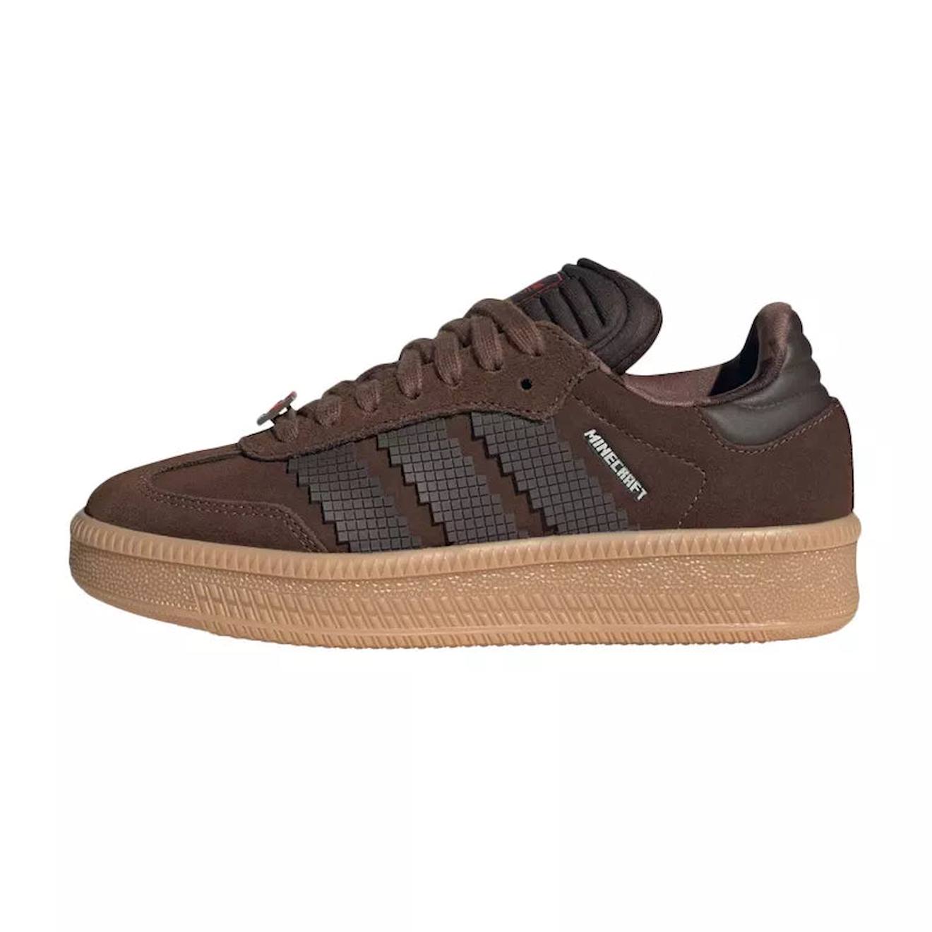 Baskets Enfant En Cuir Marron Beige/ecru