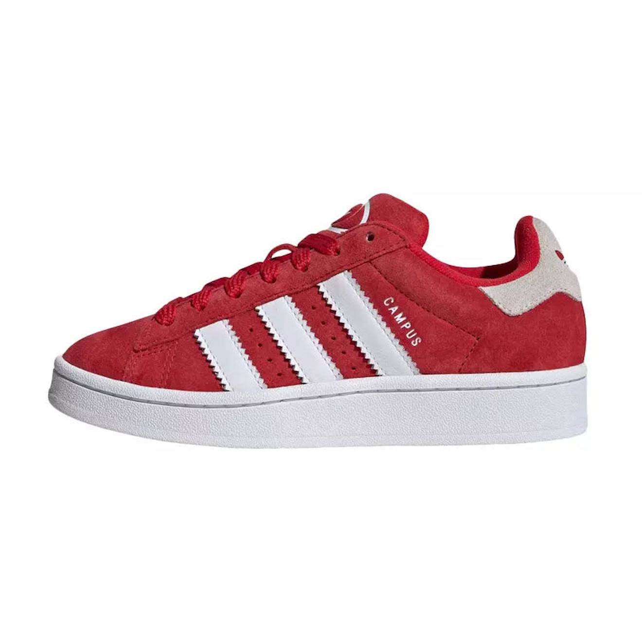 Baskets Enfant En Cuir Rouge, Blanc
