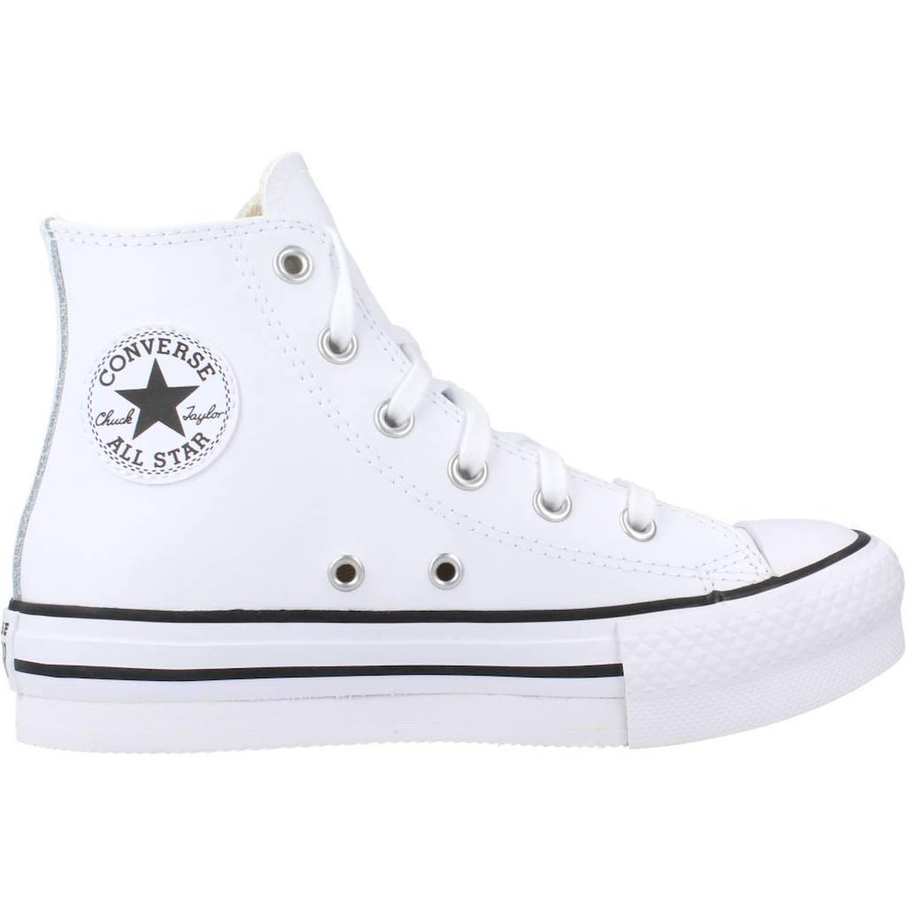 Baskets Enfant Fille En Cuir Blanc