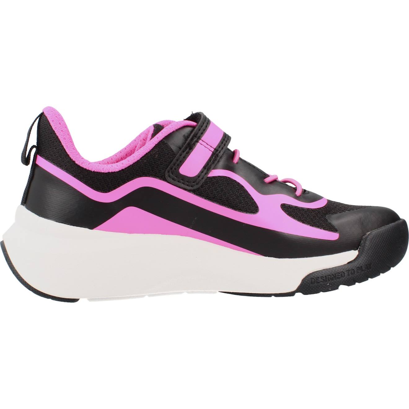 Baskets Enfant Fille En Cuir Noir C0922