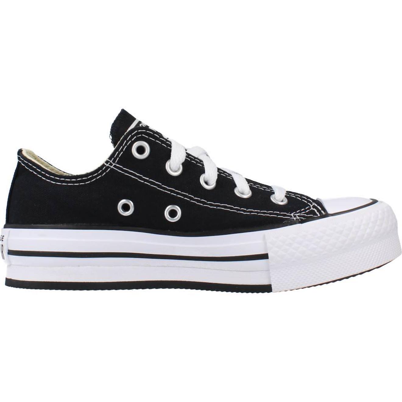 Baskets Enfant Fille En Textile Noir Black