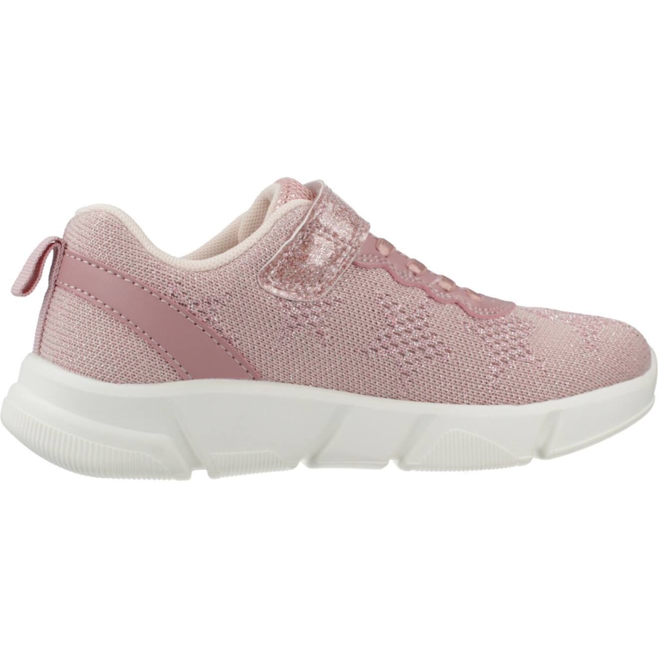 Baskets Enfant Fille En Textile Rose C8172