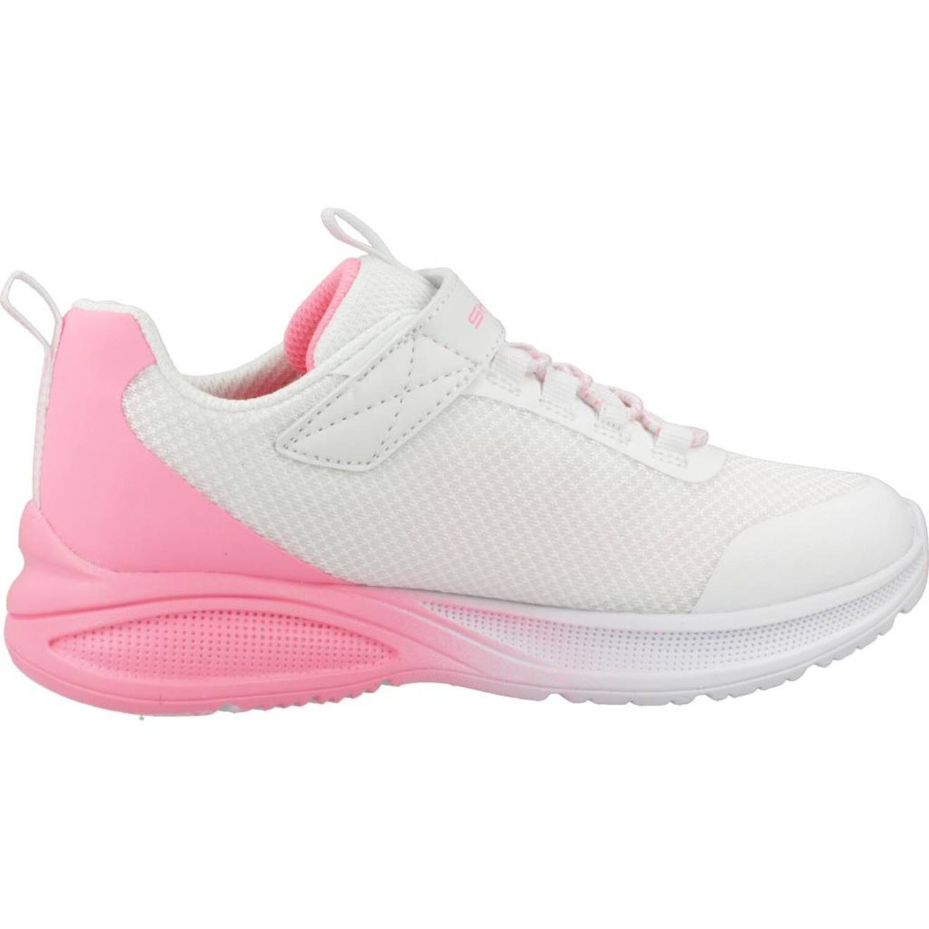 Baskets Enfant Fille Légère Souple Blanc Et Rose