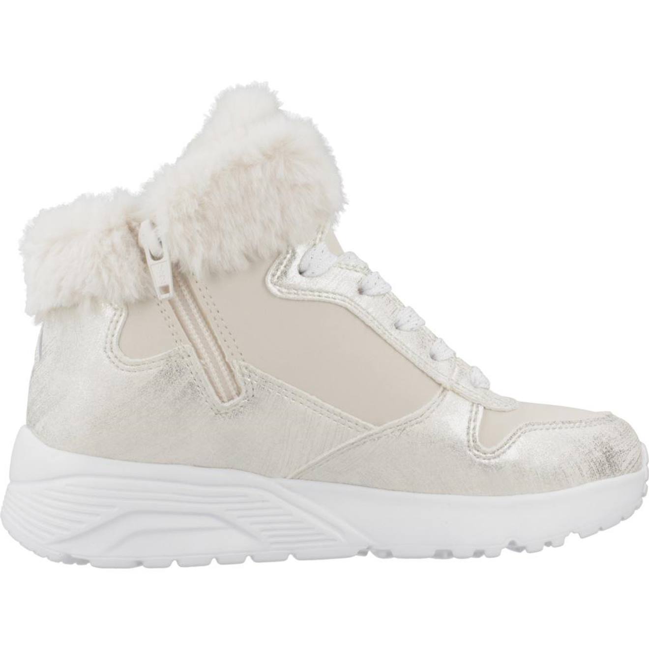 Baskets Enfant Fille Légère Souple Blanc Naturel