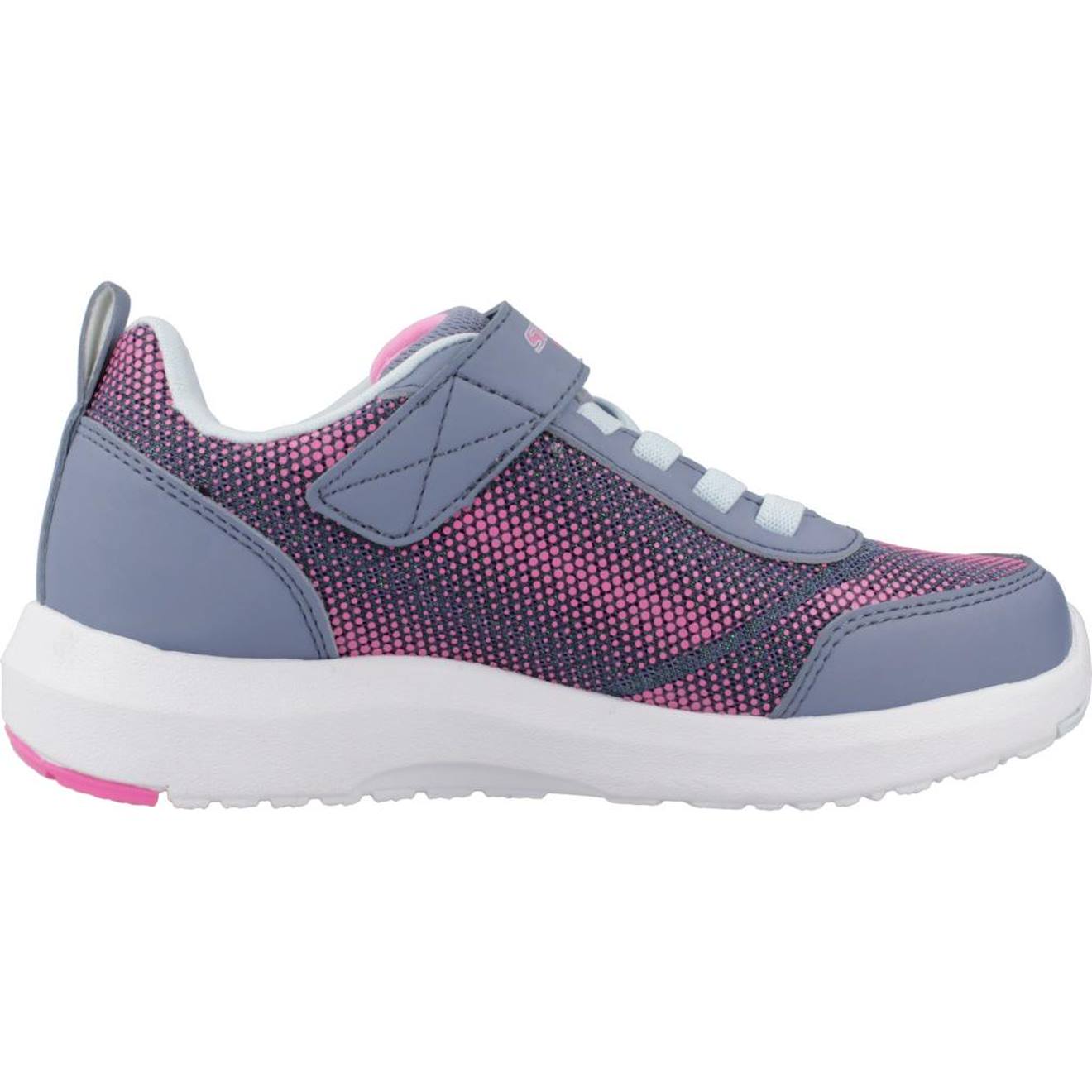 Baskets Enfant Fille Légère Souple Bleu Ciel Et Rose