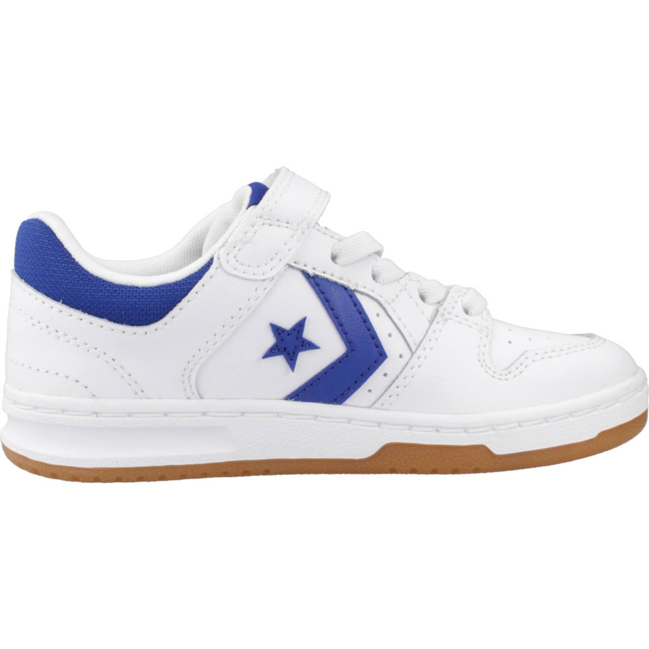 Baskets Enfant Garçon En Cuir Blanc Whtblu