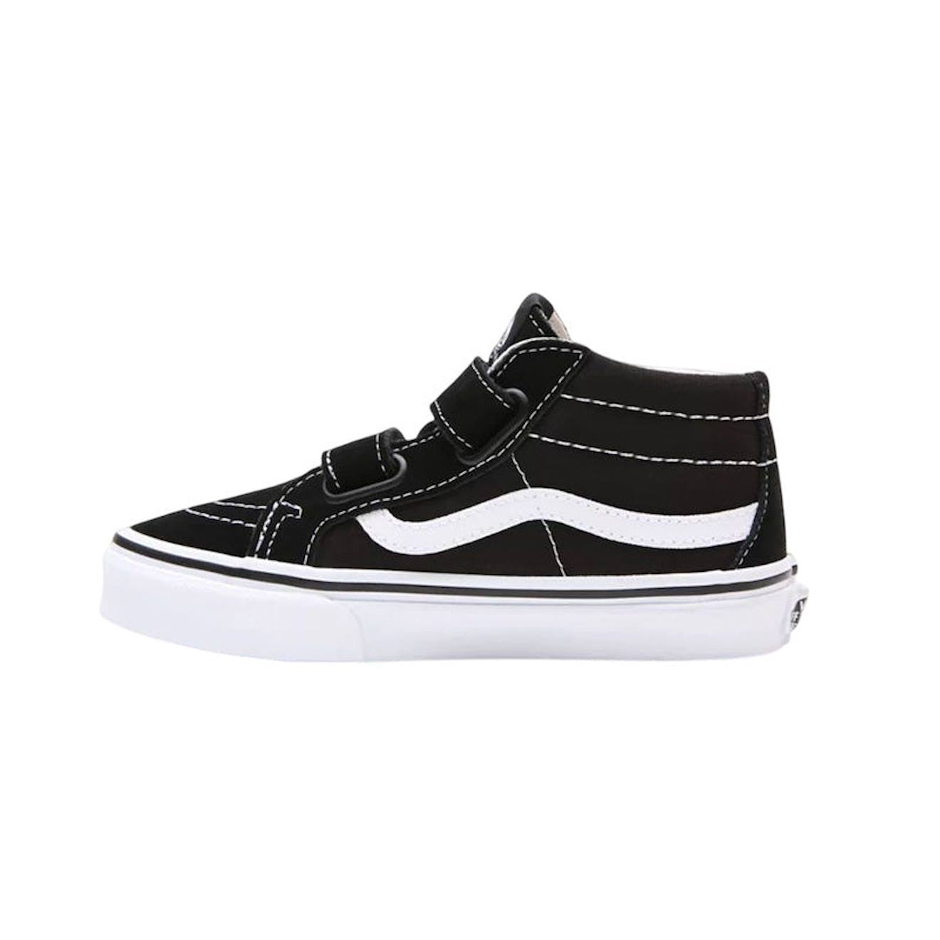 Baskets Enfant Garçon En Cuir Noir, Blanc