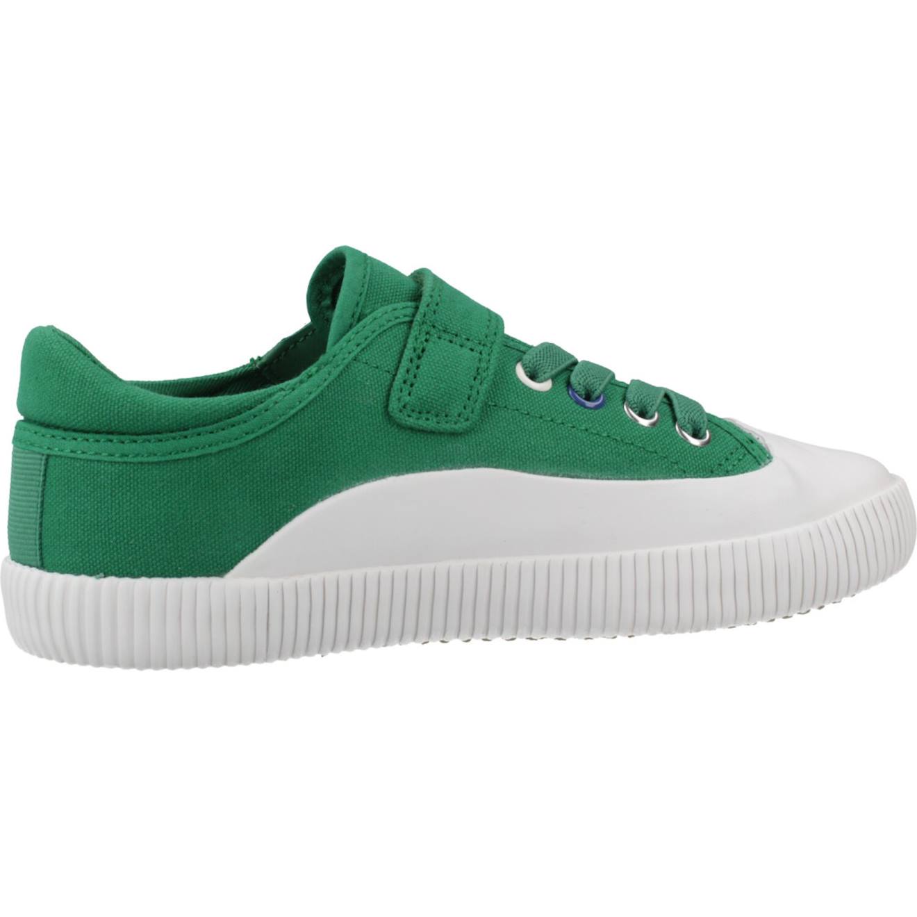 Baskets Enfant Garçon En Textile Vert C0594