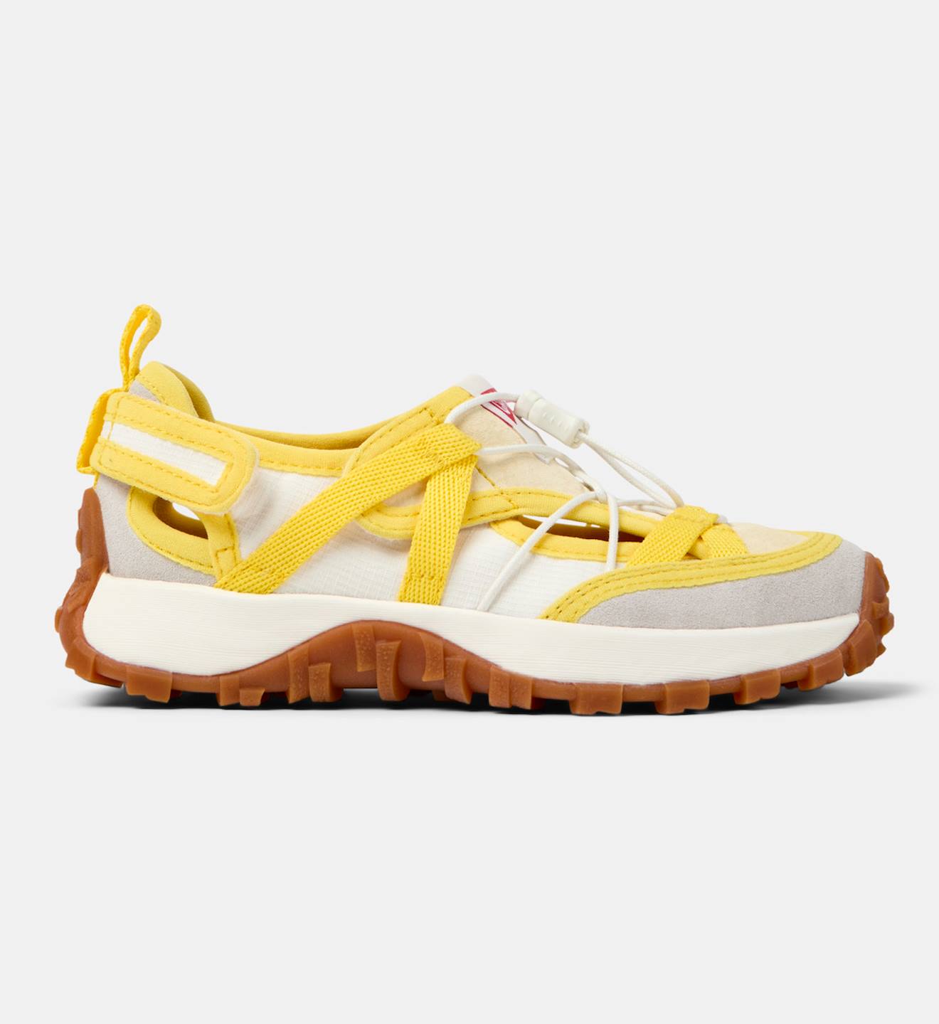 Baskets Fille Cuir Drift Trail Blanc Jaune