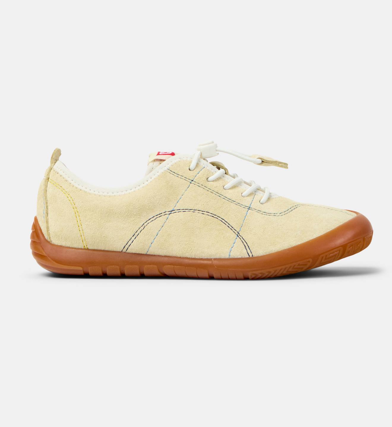 Baskets Fille Cuir Peu Path Kids Jaune Pastel