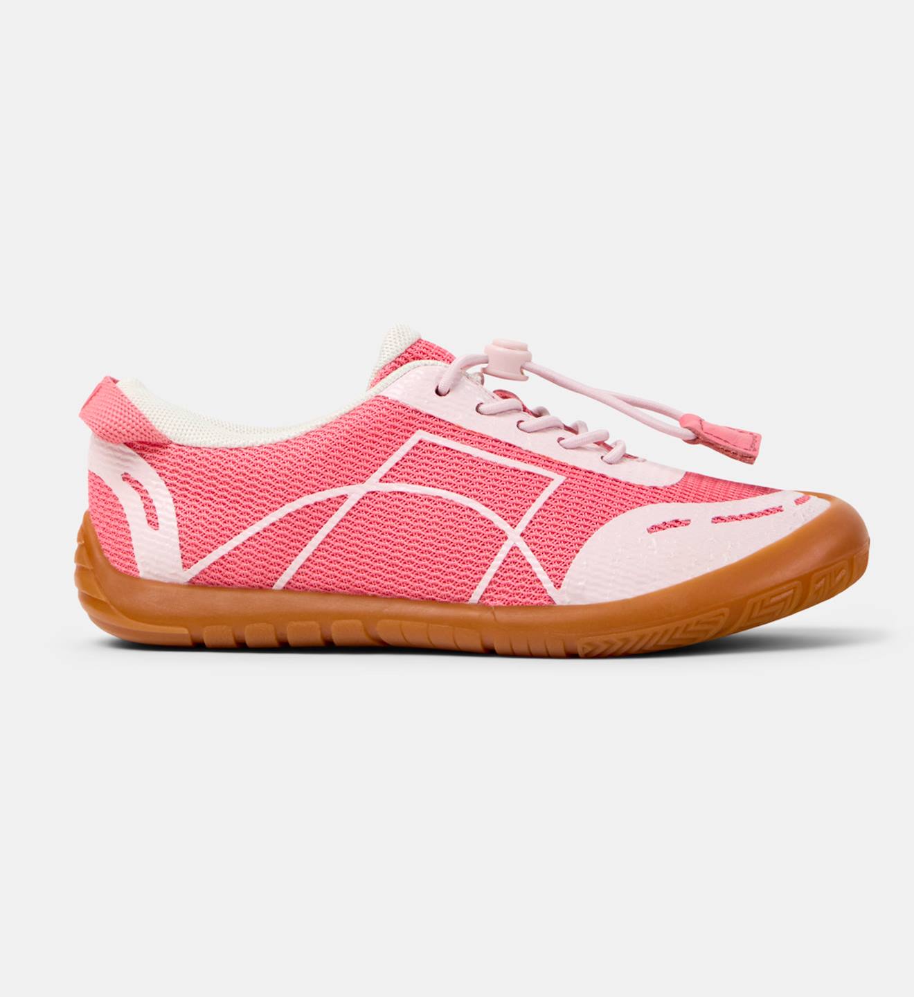 Baskets Fille Cuir Peu Path Kids Rose Pastel