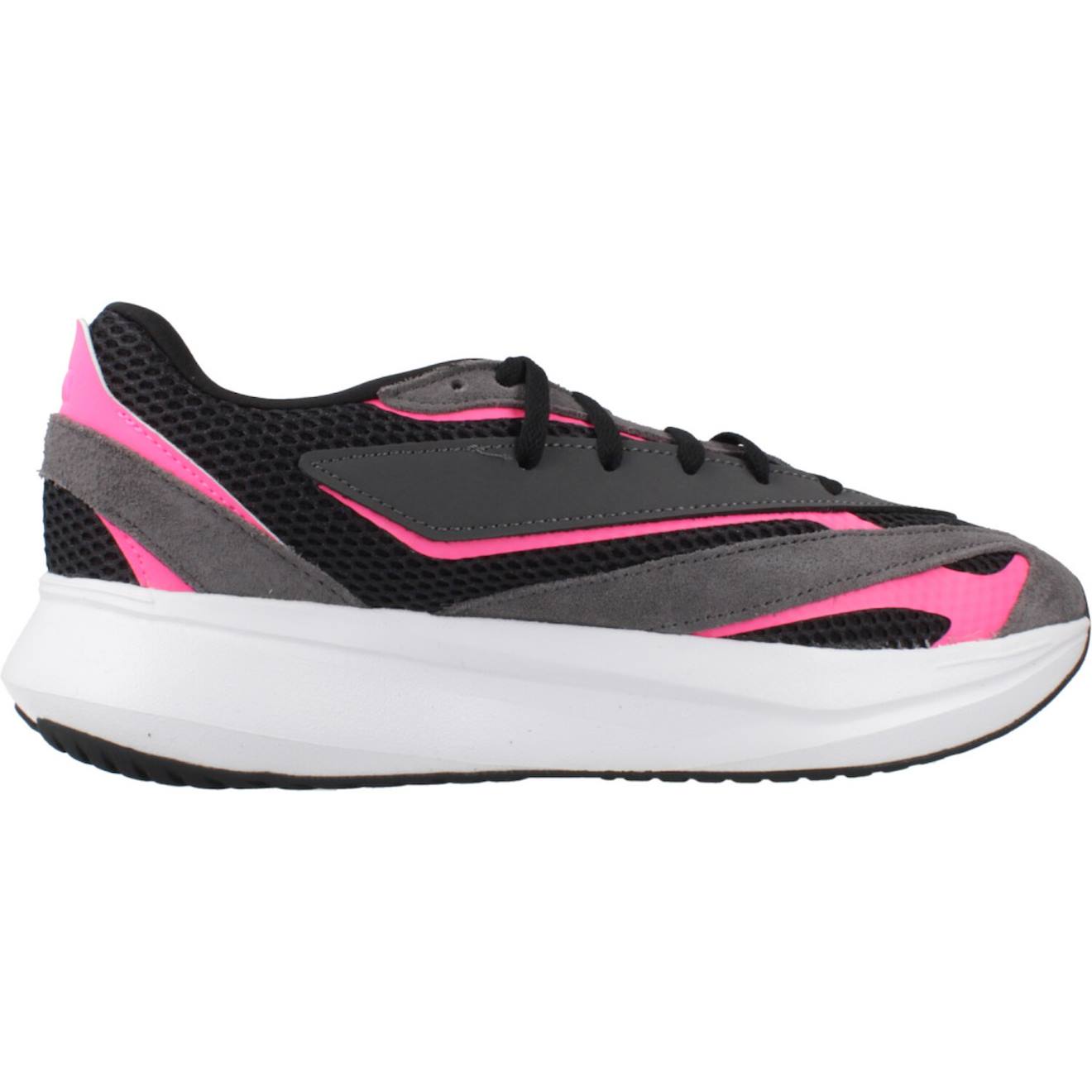 Baskets Fille En Cuir À Lacets Running Noir Black