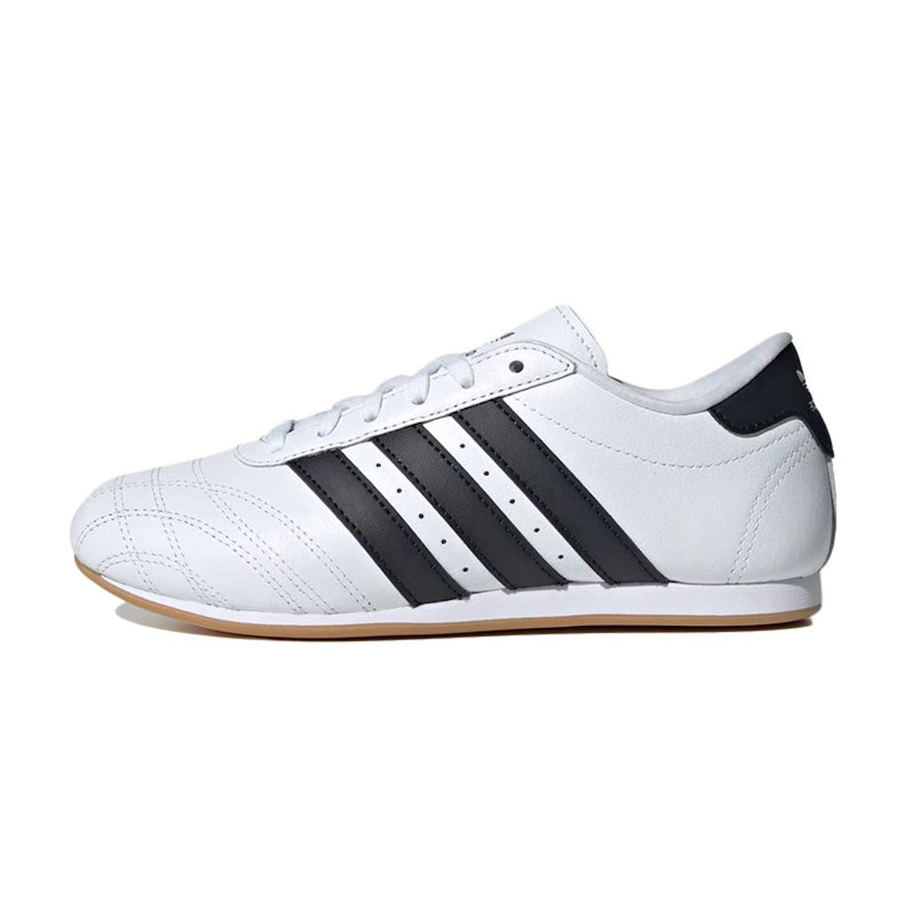 Baskets Fille En Cuir Blanc, Noir, Gum