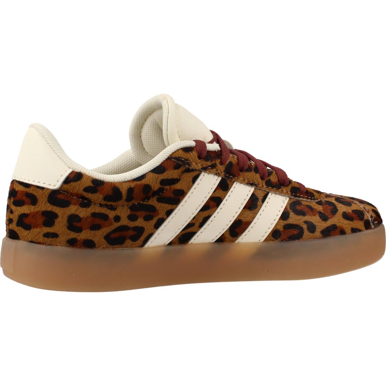 Baskets Fille En Textile Court Imprimé Animalier Beige