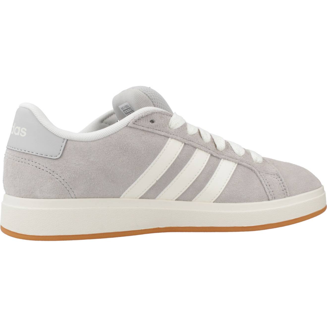 Baskets Garçon En Cuir À Lacets Court Gris Grey