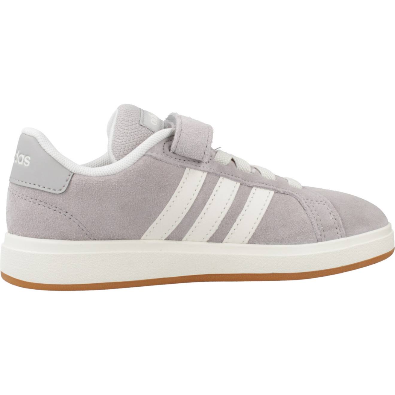 Baskets Garçon En Cuir À Scratch Rétro Gris Grey