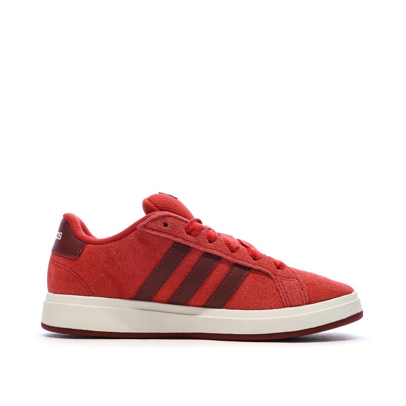Baskets Garçon Junior En Daim À Lacets Grand Court 00s K Rouge
