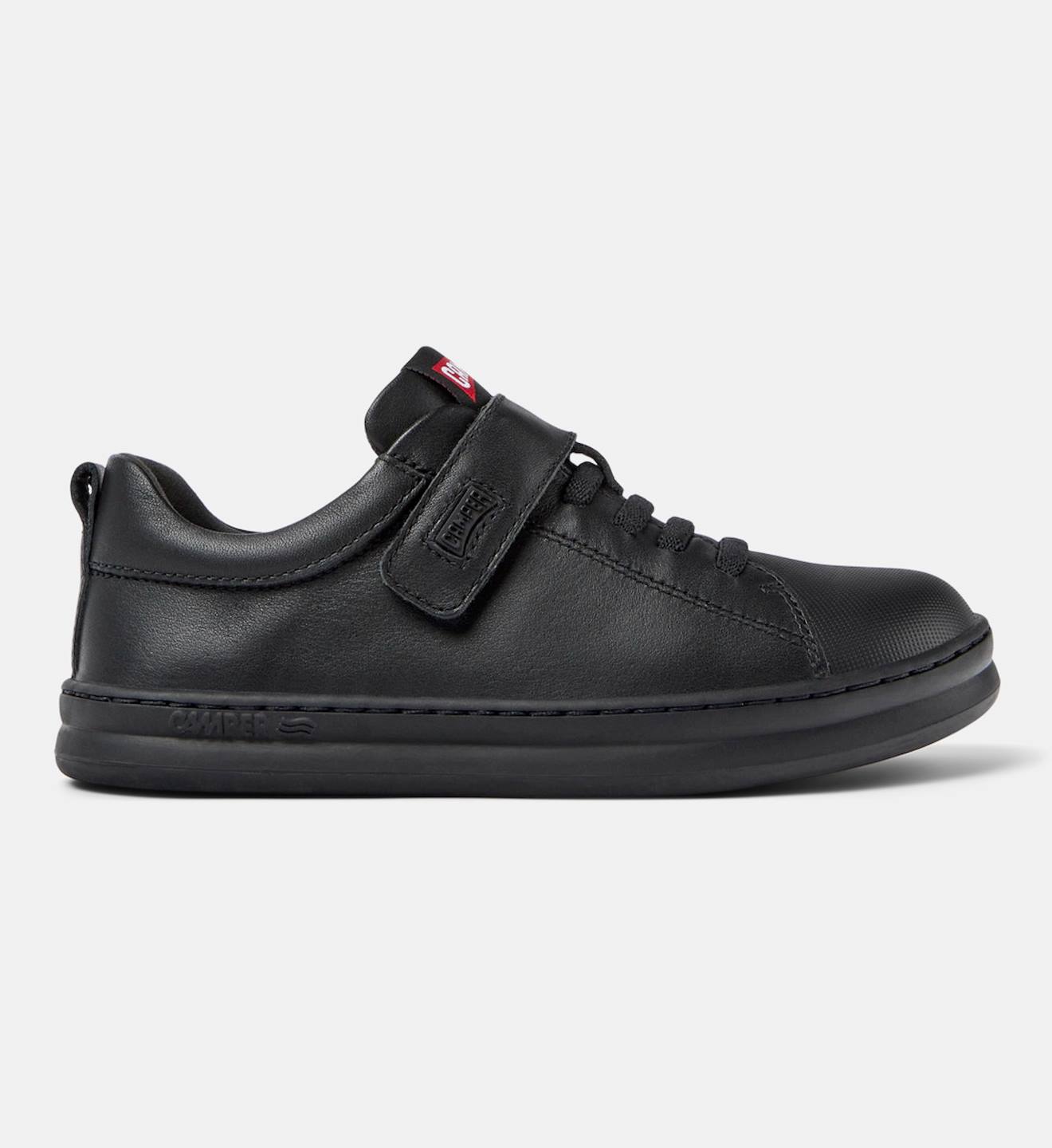 Baskets Garçon Smooth Leather Runner Four Noir