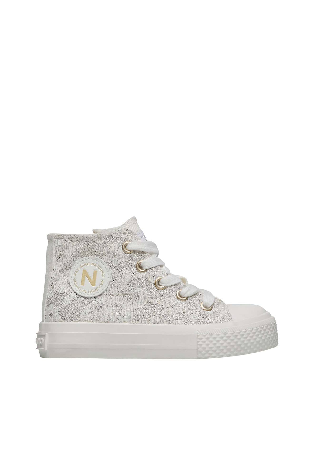 Baskets Montantes En Tissu Ylfas. Blanc-