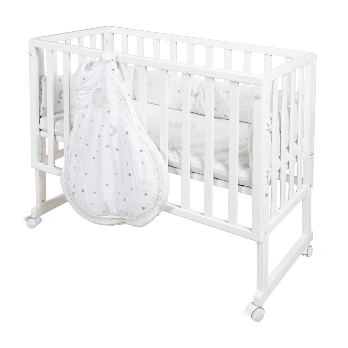 Berceau Cododo 3en1 Complet Avec Gigoteuse Sternenzauber Blanc