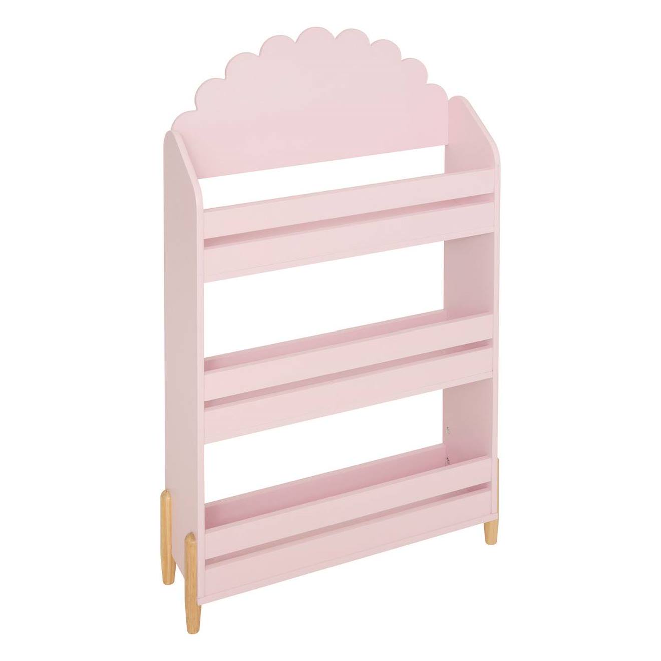 Bibliothèque 3 Niveaux En Bois - Douceur Rose