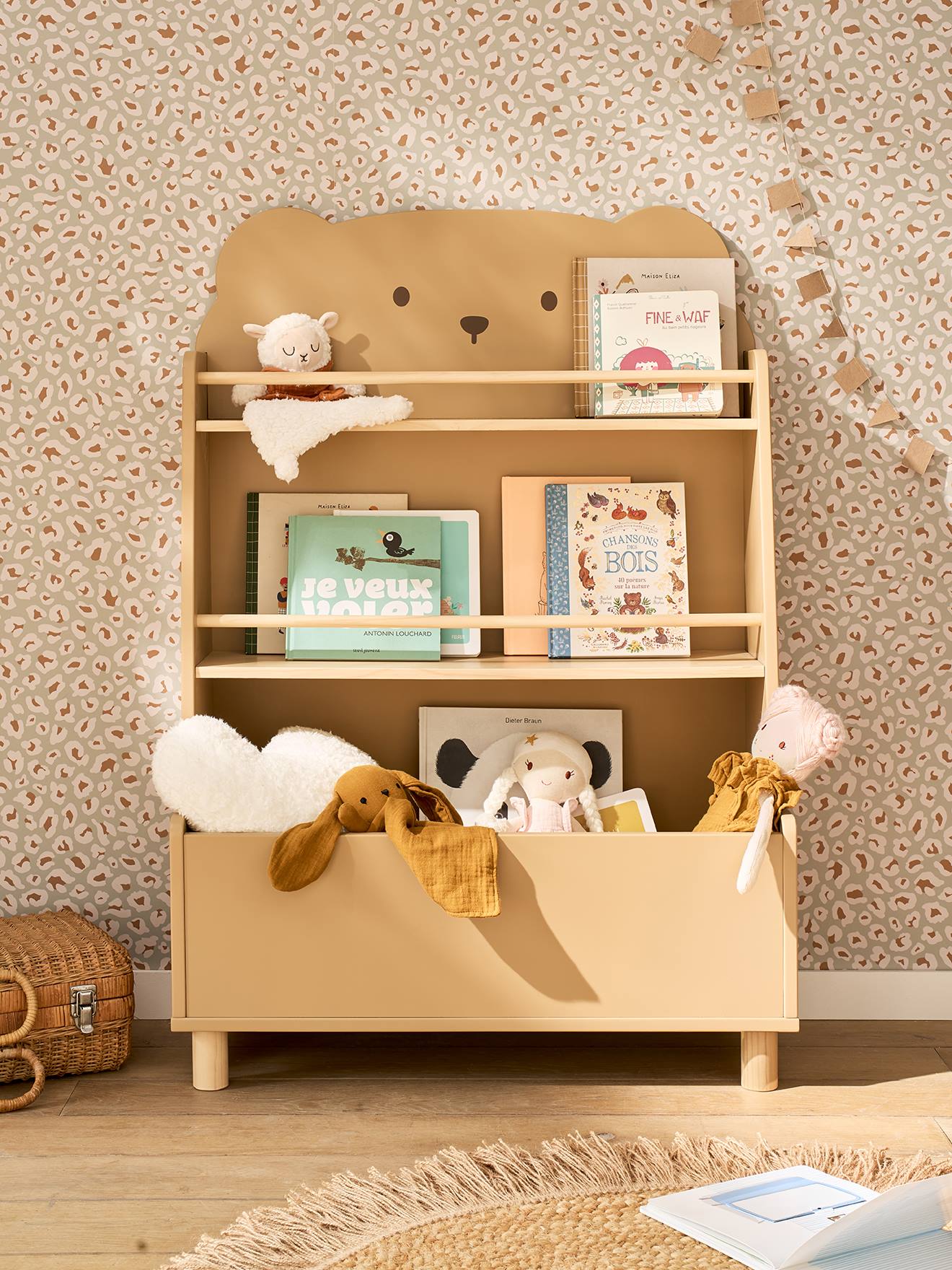 Bibliothèque enfant OURSON moka