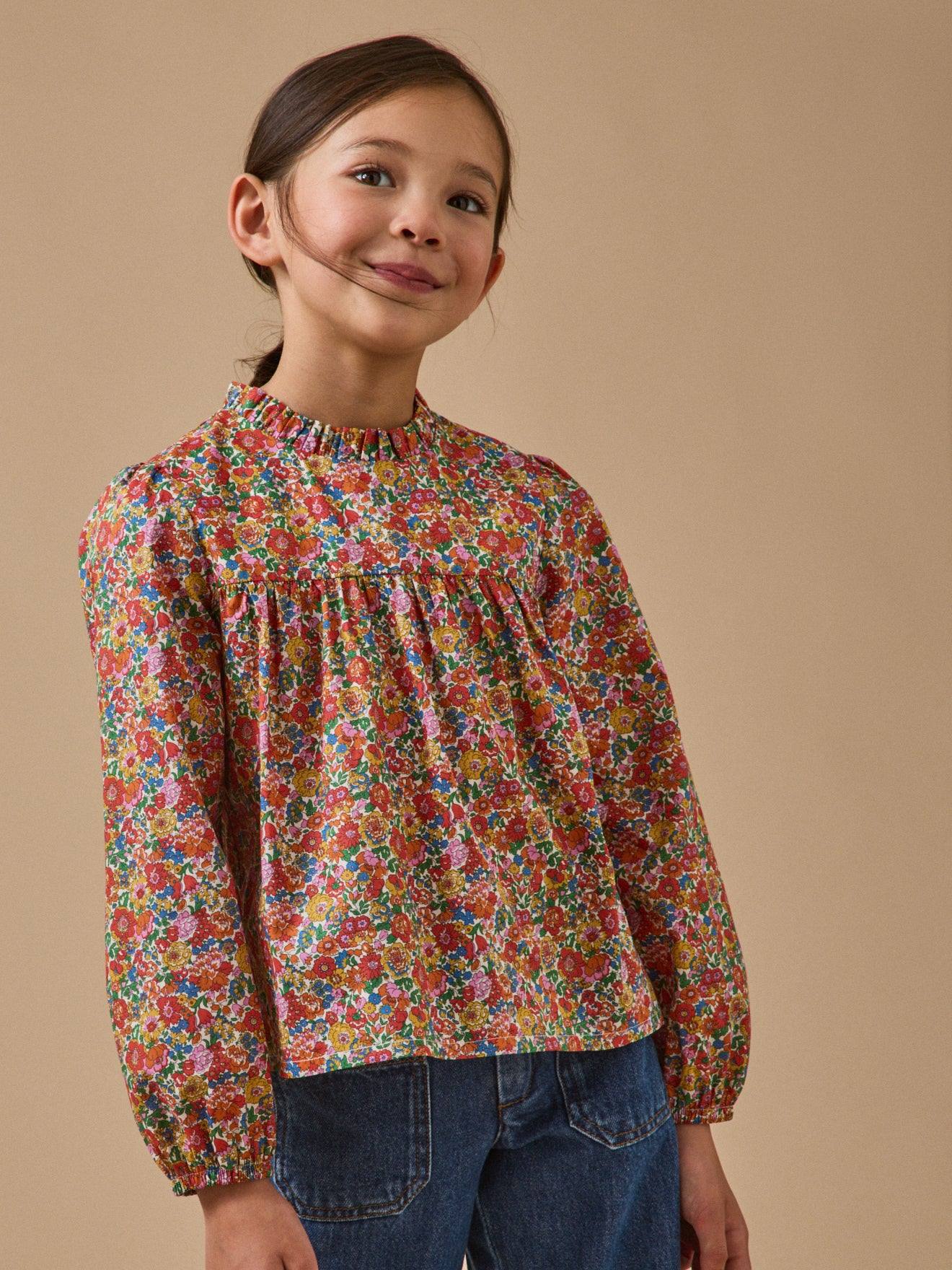 Blouse En Tissu Liberty Fille Liberty Annie And May Rouge