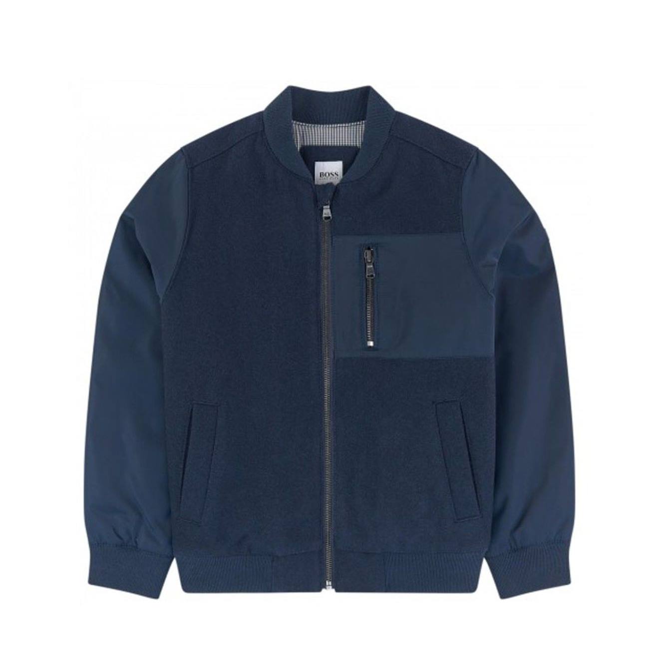 Blouson Enfant En Laine Bleu Marine