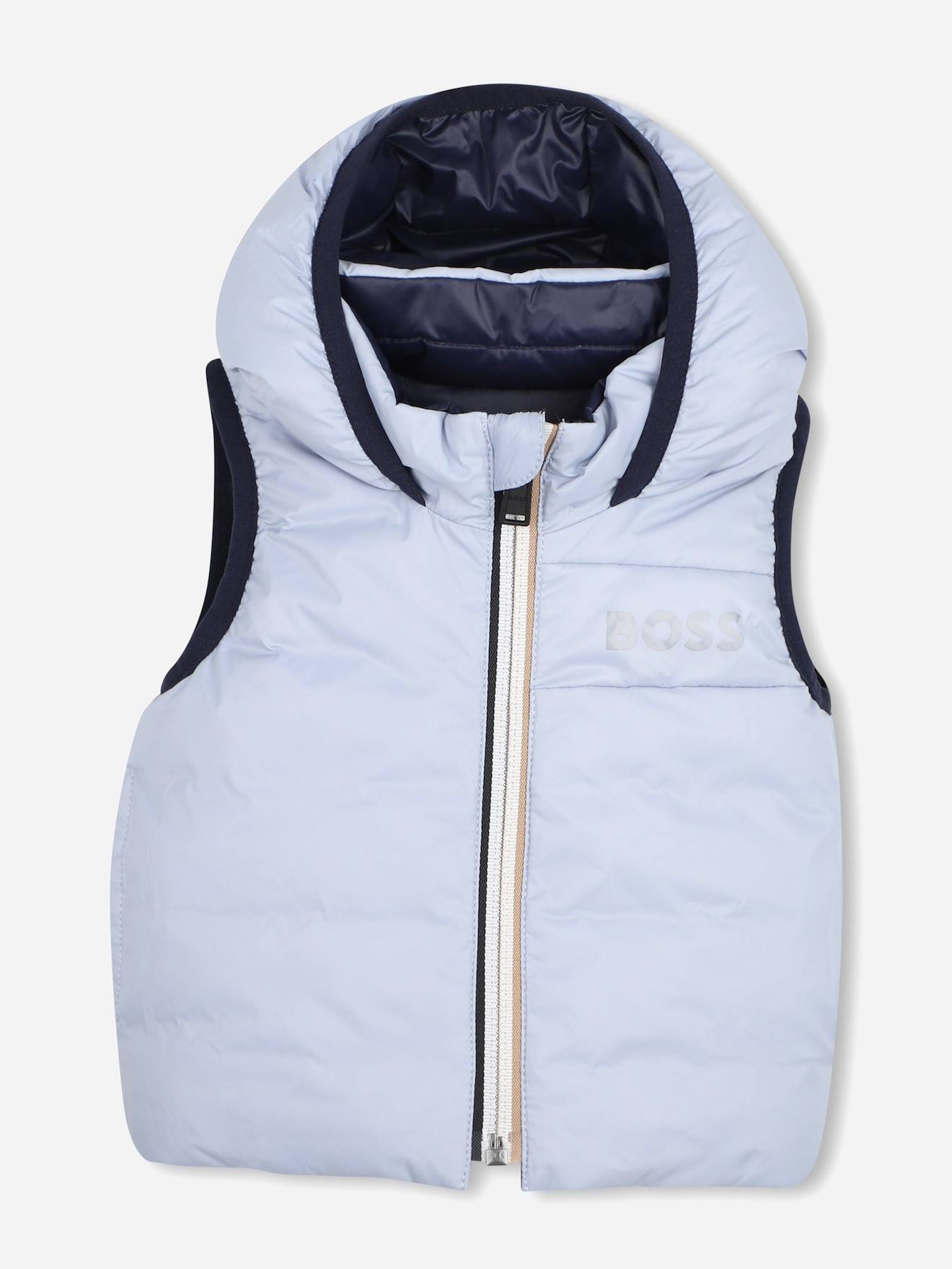 Blouson Garçon Sans Manches Bleu Clair / Bleu Foncé