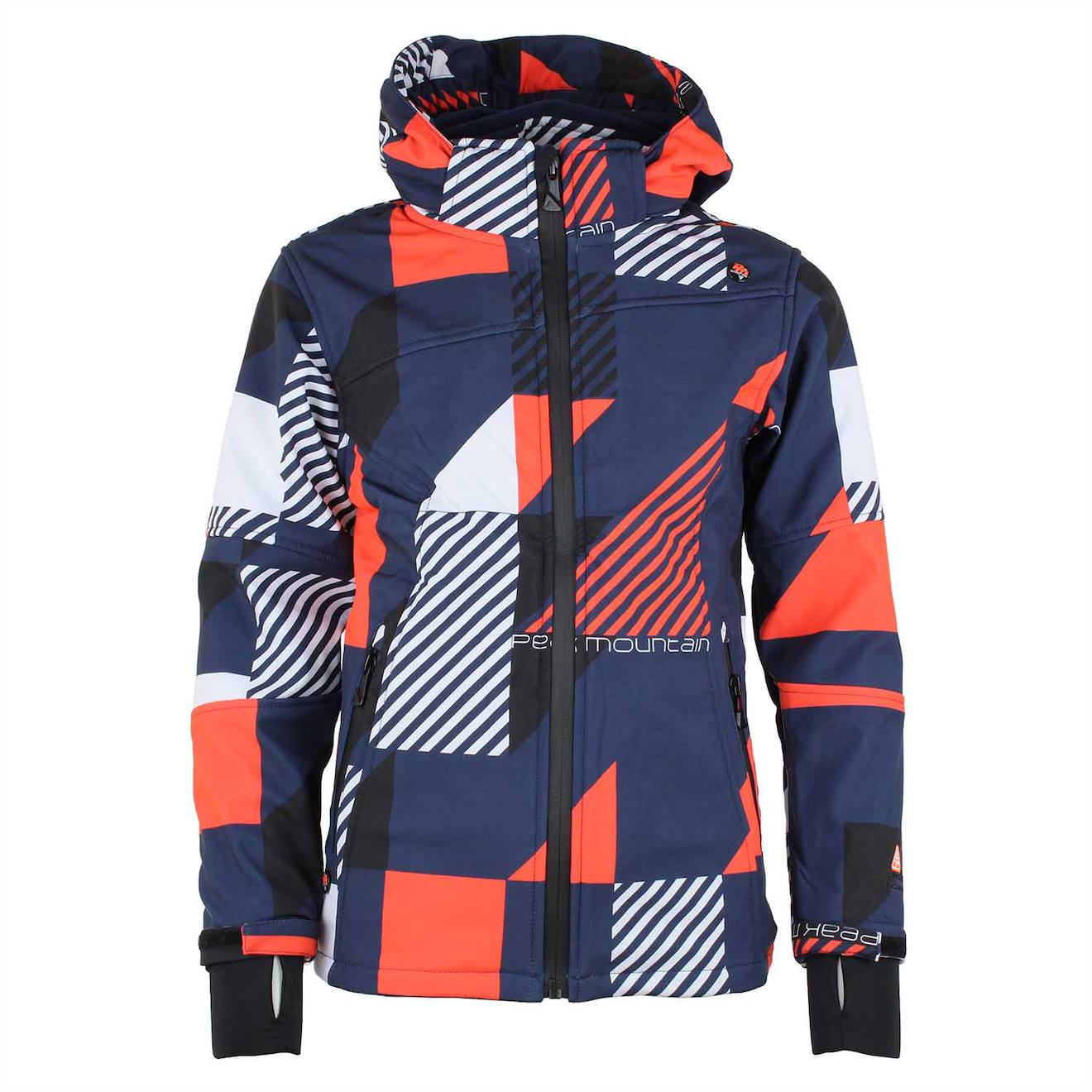 Blouson Softshell Garçon Ecover Marine/orange