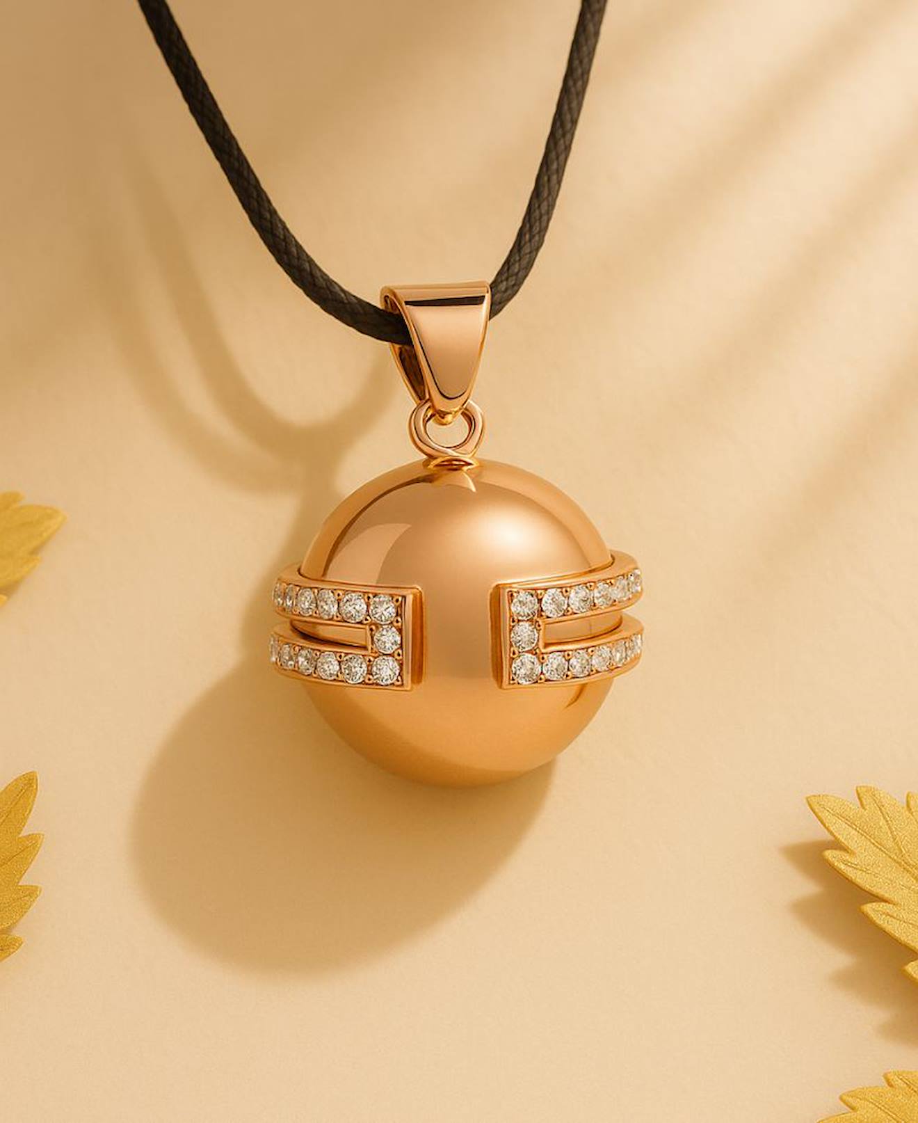 Bola De Grossesse - Déesse - Doré Or Rose - Cristaux Or Rose