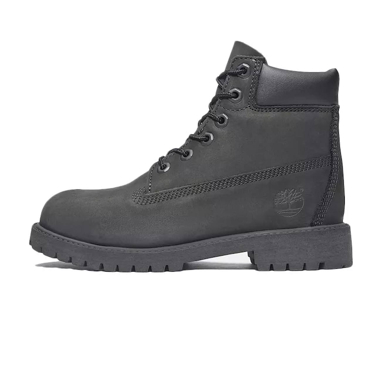 Boots Garçon En Cuir Noir Foncé