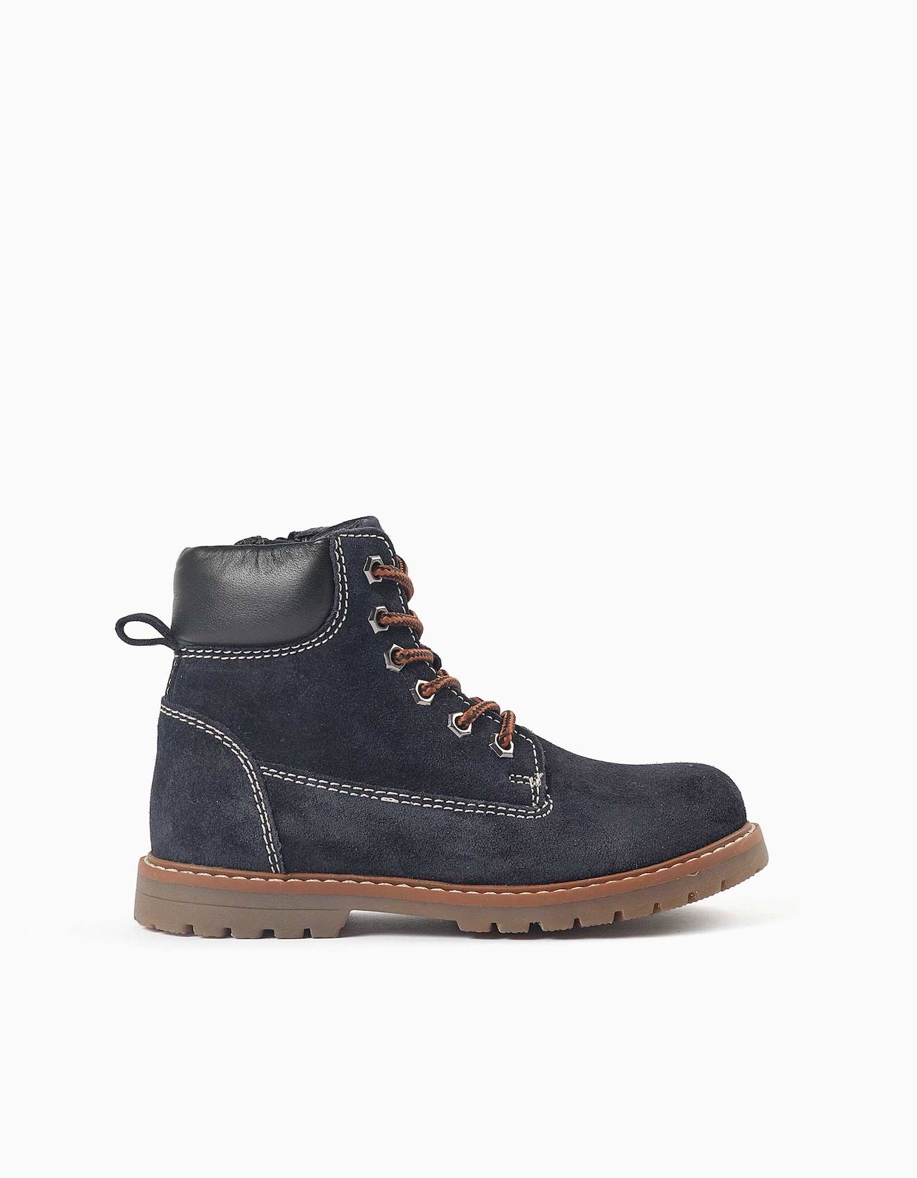 Bottes De Montagne En Suède Avec Lacets You&me Bleu