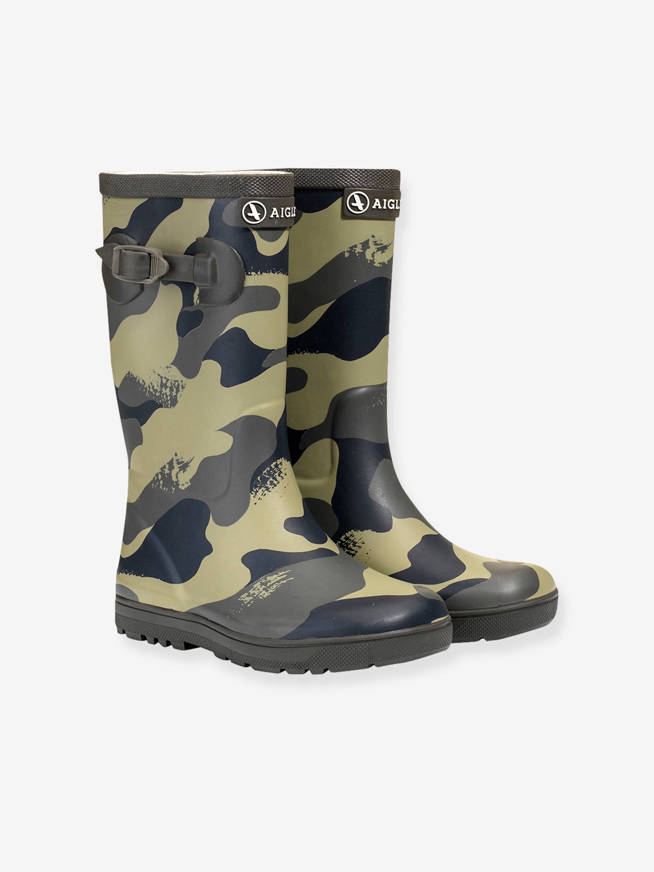 Bottes de pluie enfant Woody Pop kaki