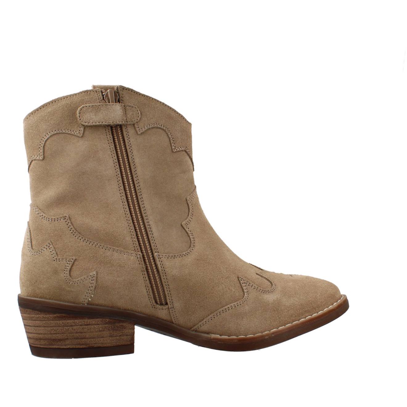 Bottes Enfant Fille En Cuir Brun Clair
