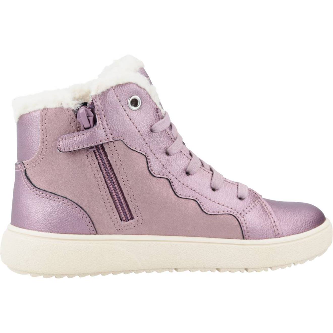 Bottes Enfant Fille En Cuir Violet