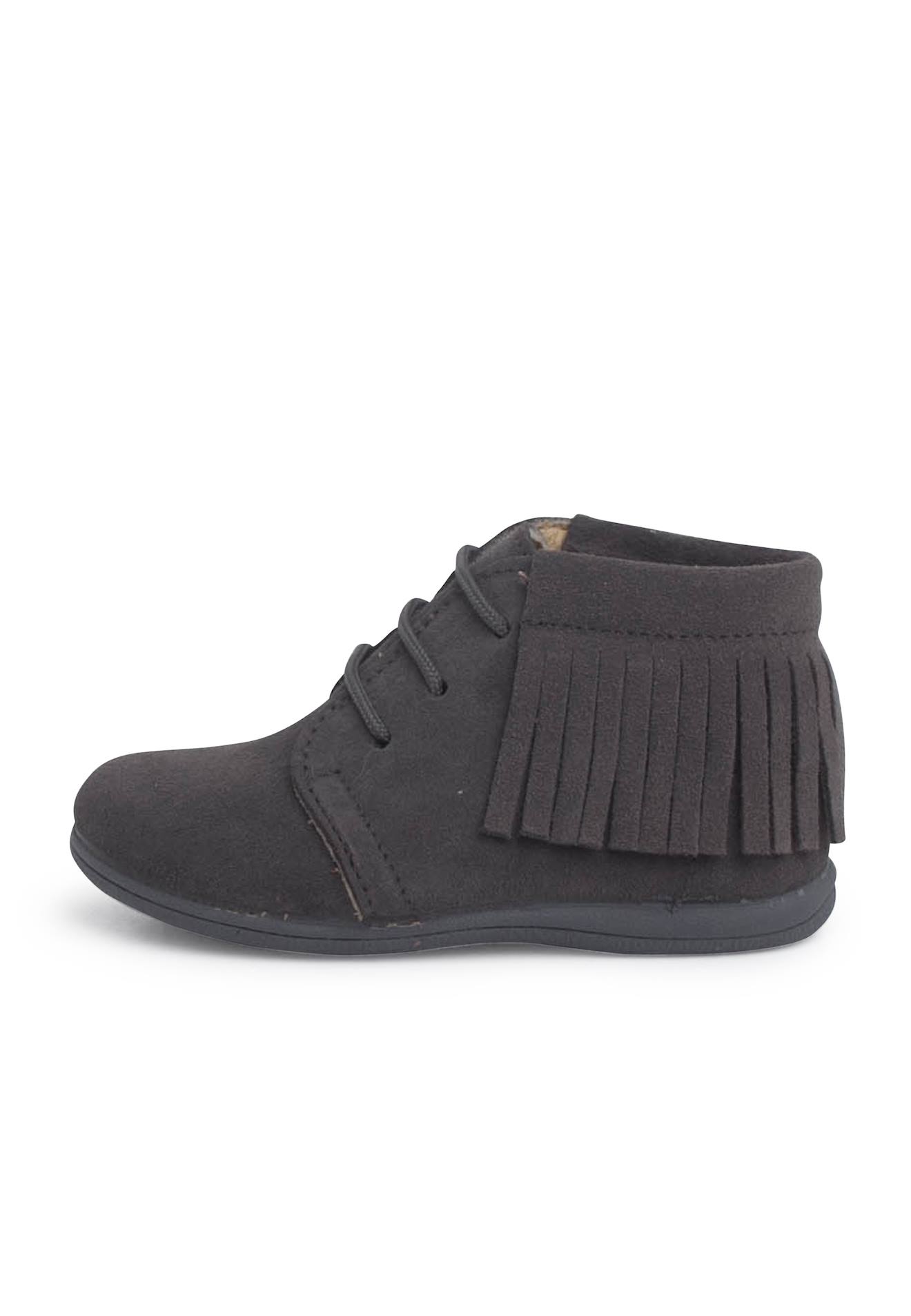 Bottes Frangées À Lacets Premiers Pas Gris