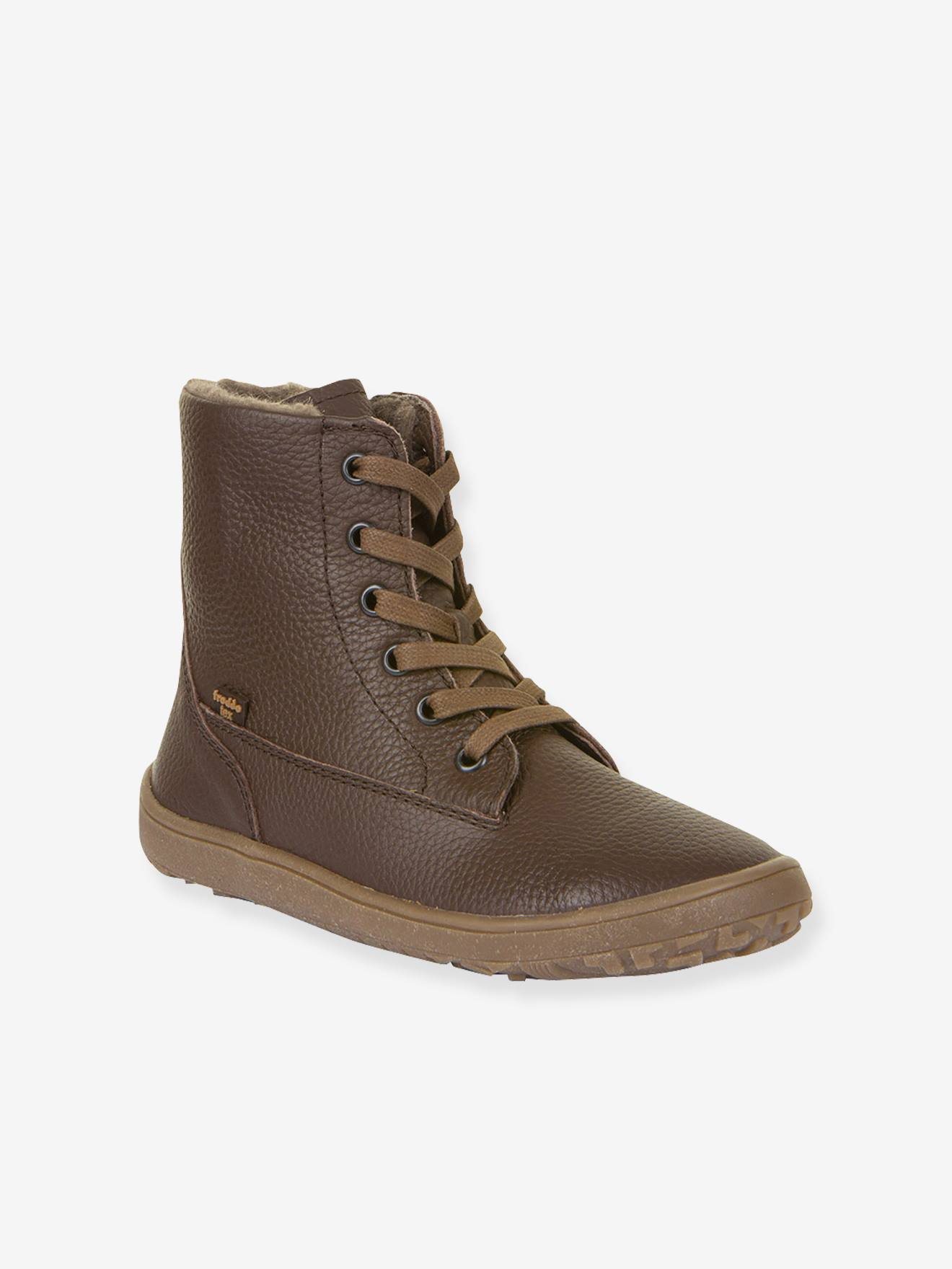 Bottes pieds nus enfants BAREFOOT TEX LACES Froddo marron