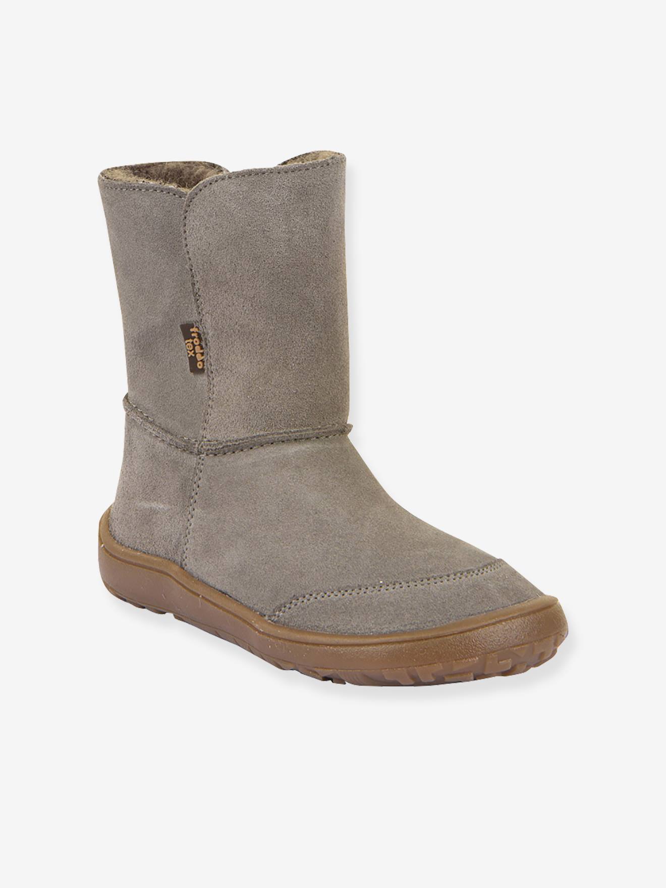 Bottes pieds nus enfants BAREFOOT TEX SUEDE Froddo gris