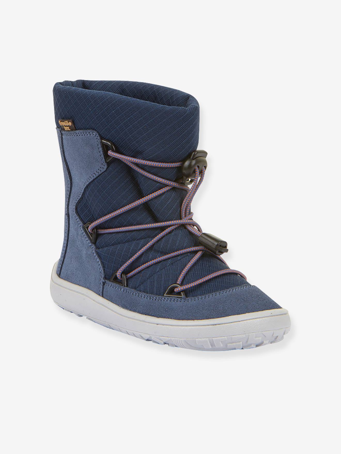 Bottes pieds nus enfants BAREFOOT TEX TRACK WOOL Froddo bleu
