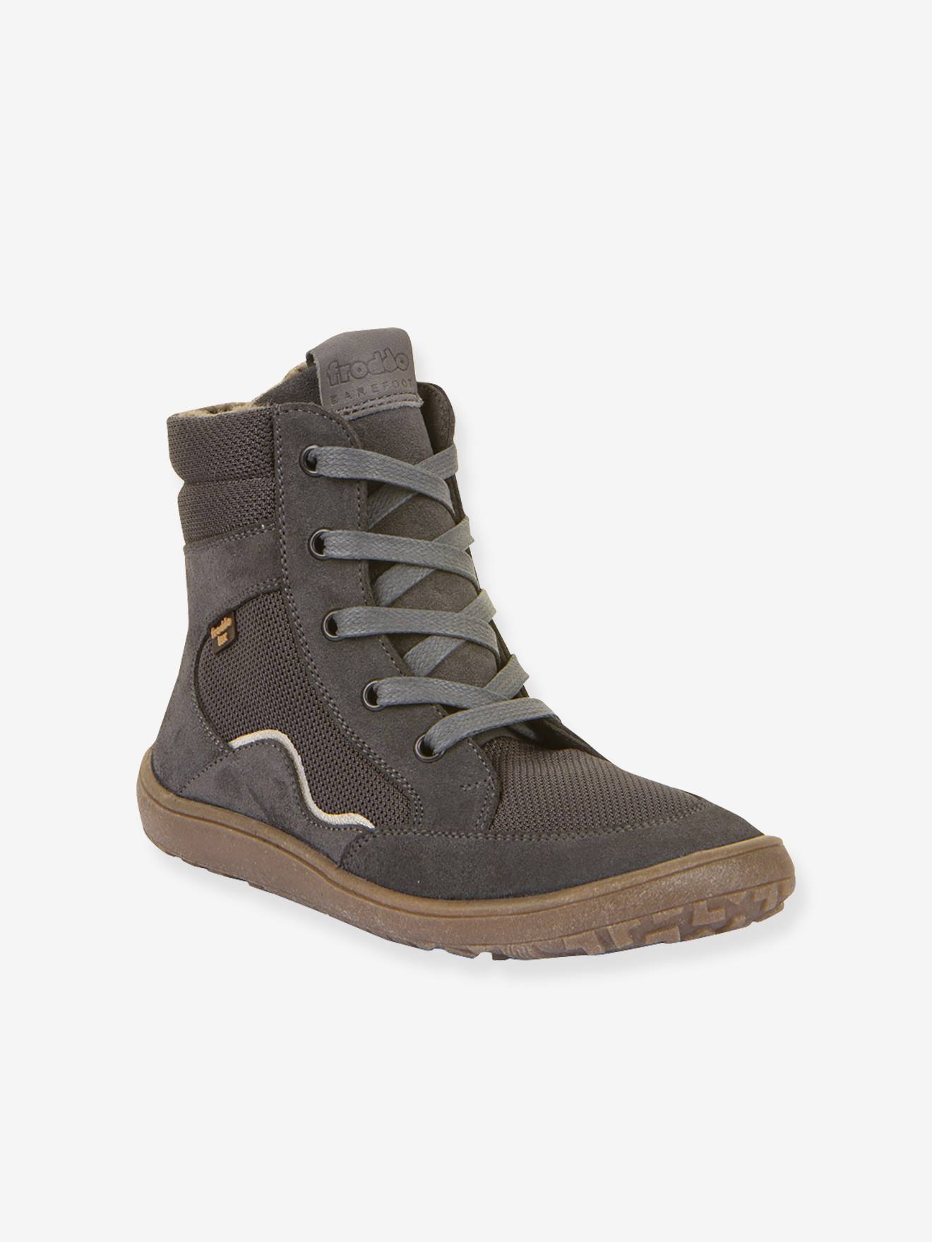 Bottes pieds nus pour filles BAREFOOT TEX WOOL GROW Froddo gris ardoise