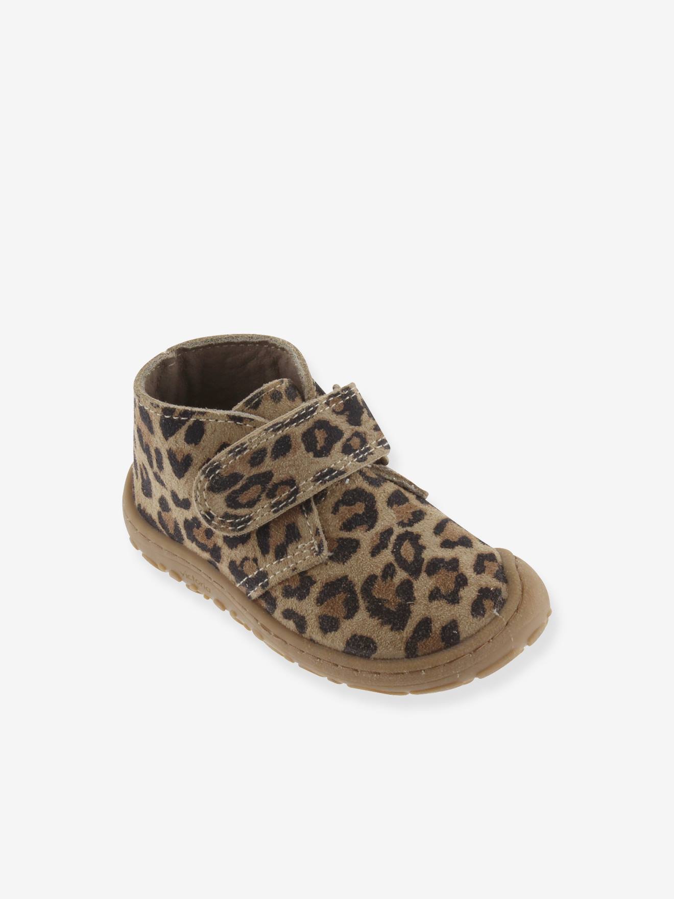 Bottines Bosco Barefoot cuir à scratch marron