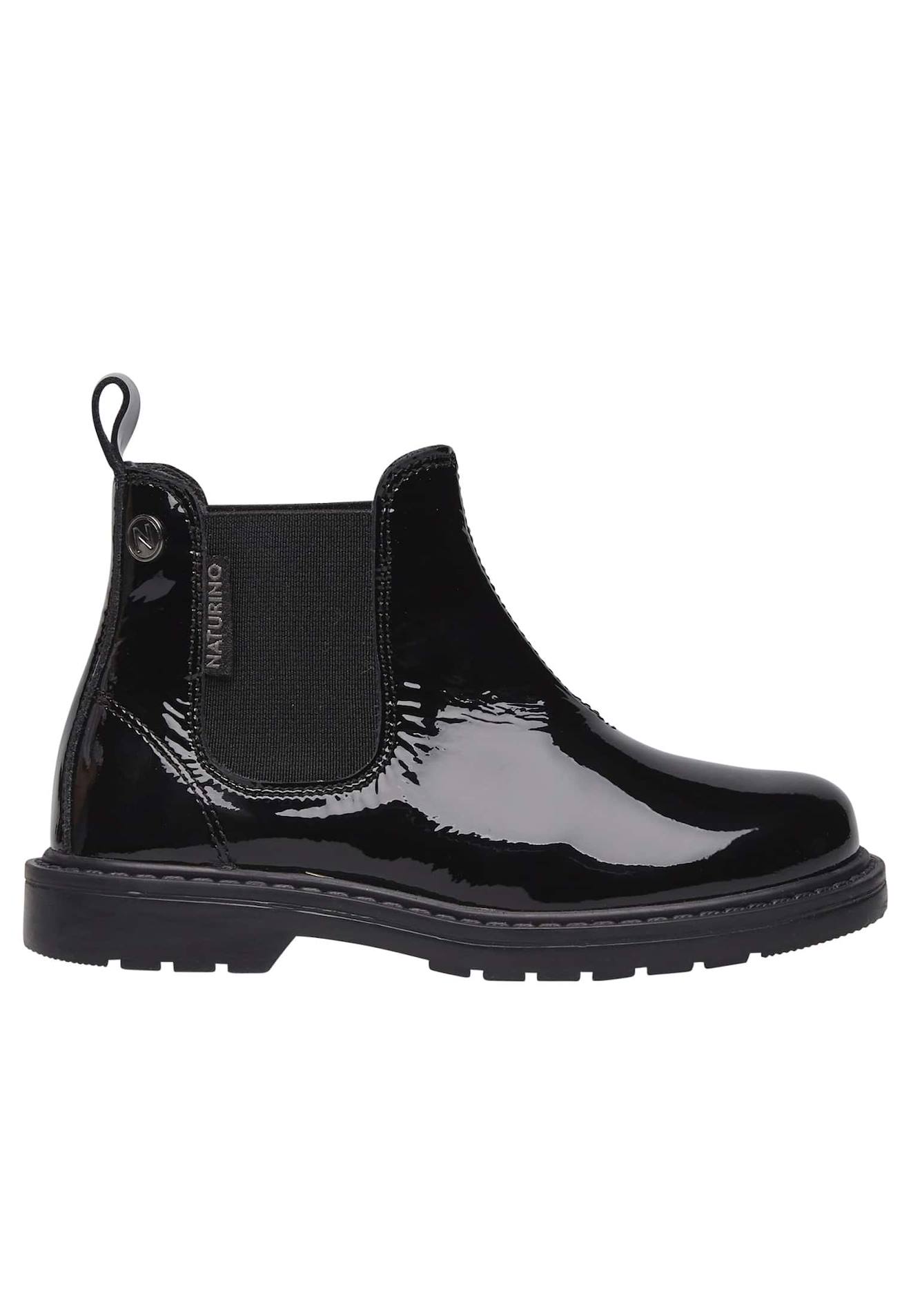 Bottines Chelsea En Verni Piccadilly Noir-
