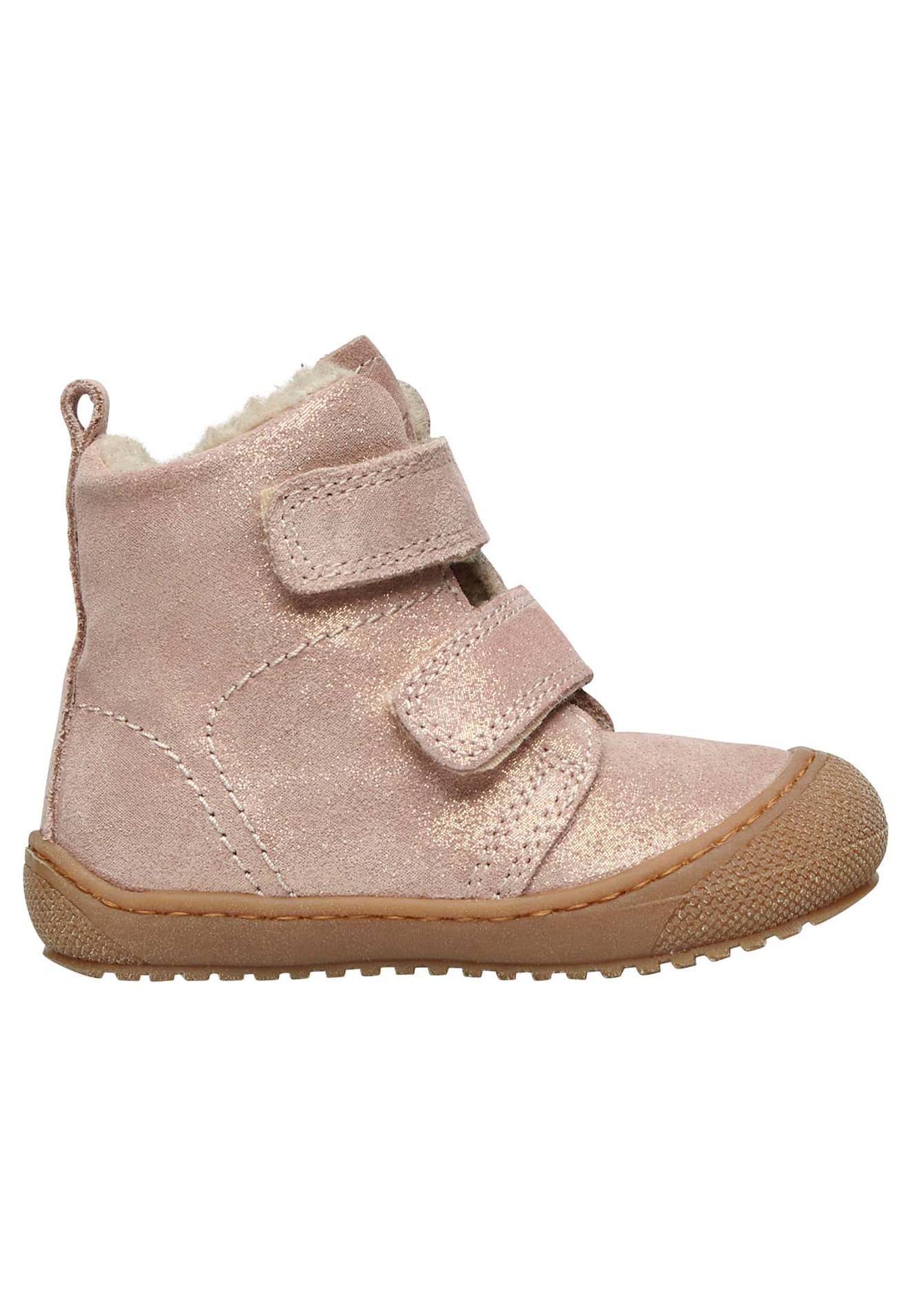 Bottines En Cuir Doublé Bubble Vl Rose-