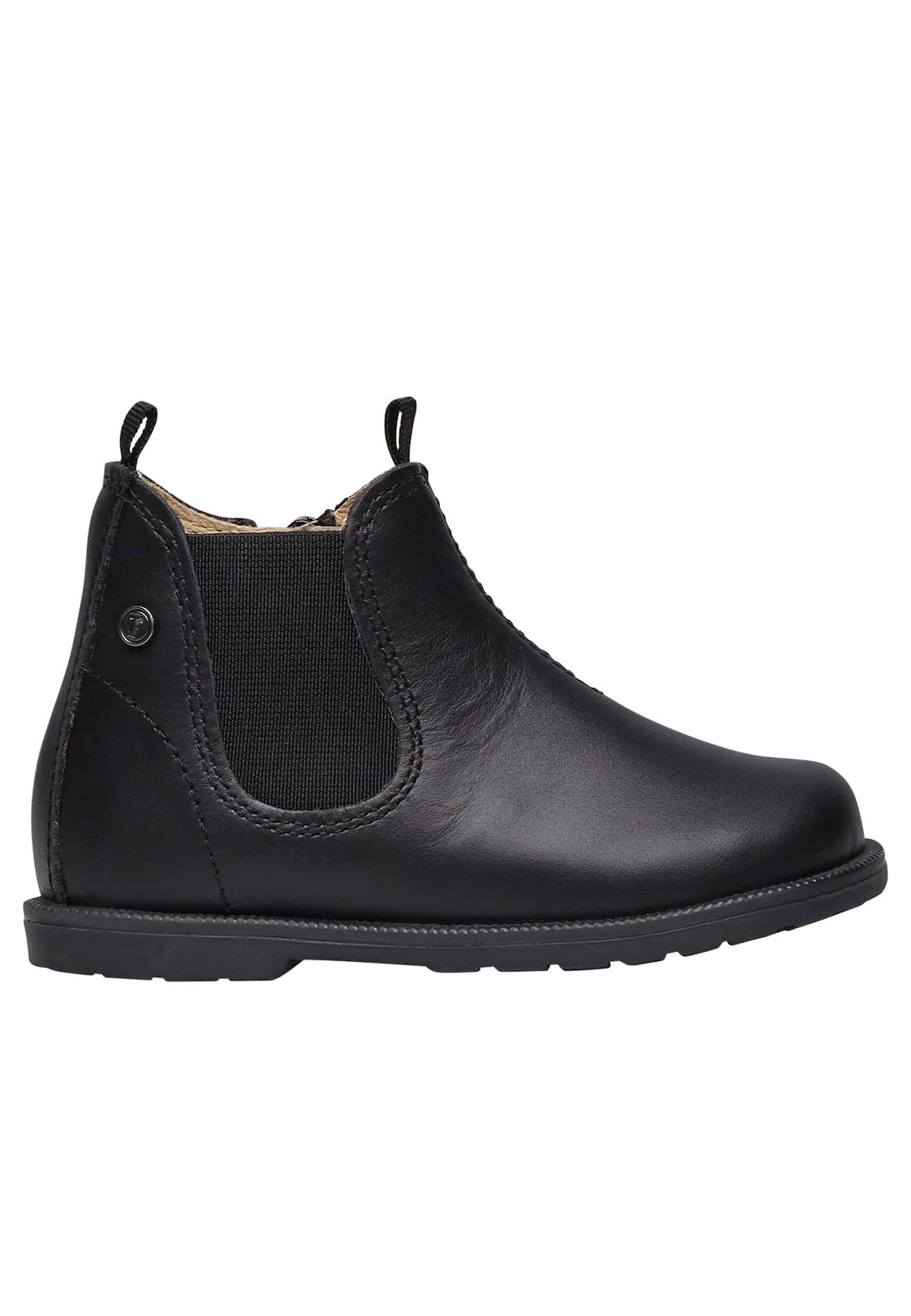 Bottines En Cuir Nappa À Fermeture Éclair Winter Wood Noir-