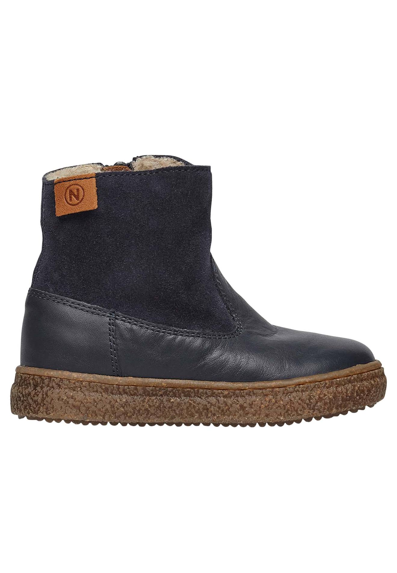 Bottines En Nappa Et Suède Alpina Marine-