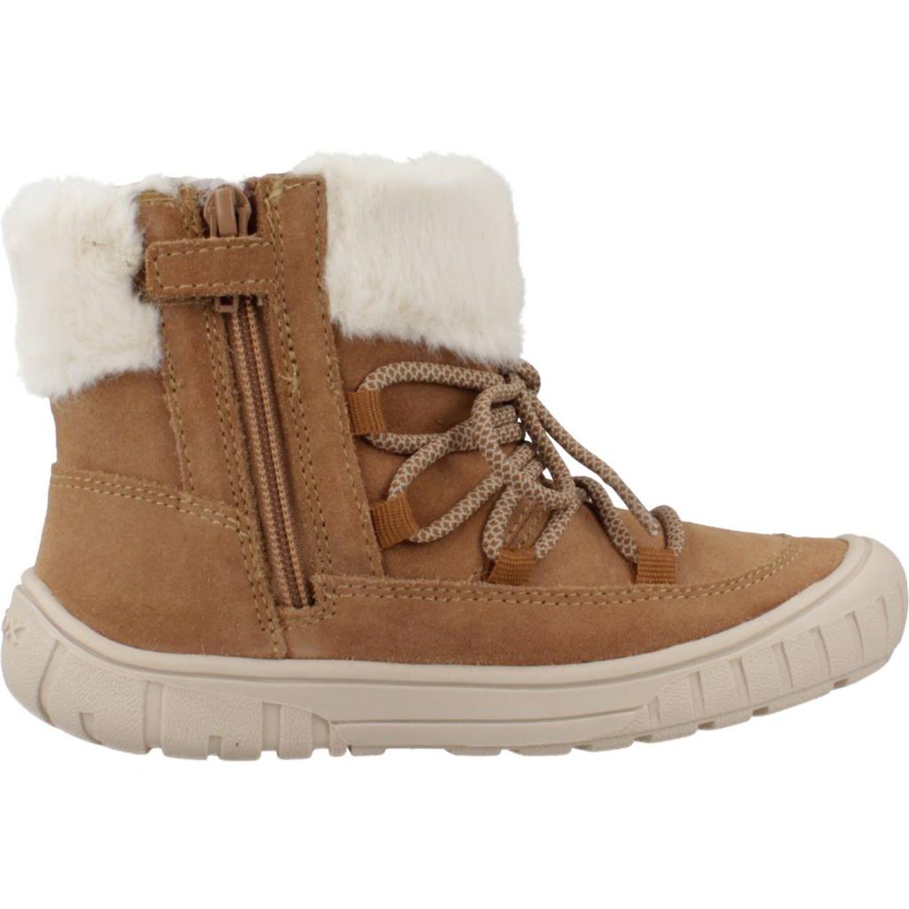 Bottines Fille Zippées B Omar Brun Clair