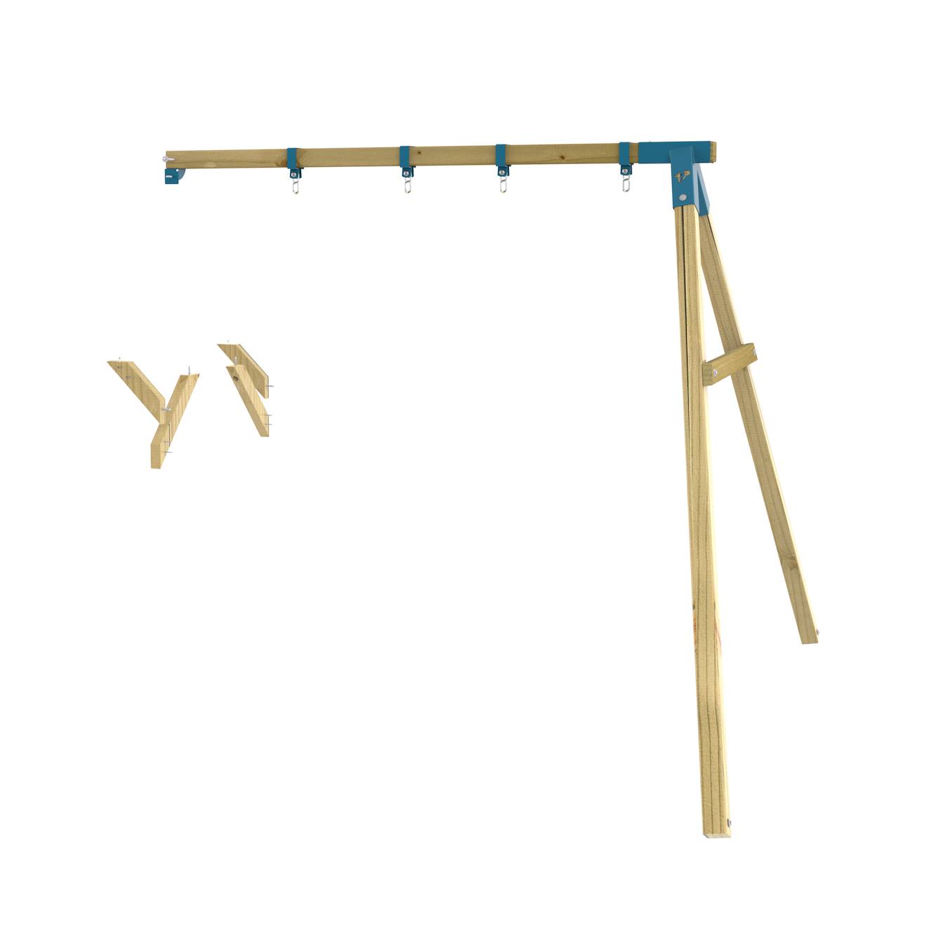 Bras De Portique Balançoire Double Skywood Bois Fsc® Marron - Bleu